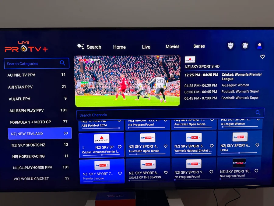 ProTV Live international channel guide